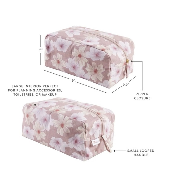 🌸 Floral Zipper Pouch – Wellness, Office or Makeup Essentials - Picture 2 of 14